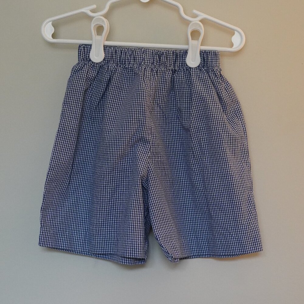 Southern Sunshine Navy Gingham Shorts Size 3T